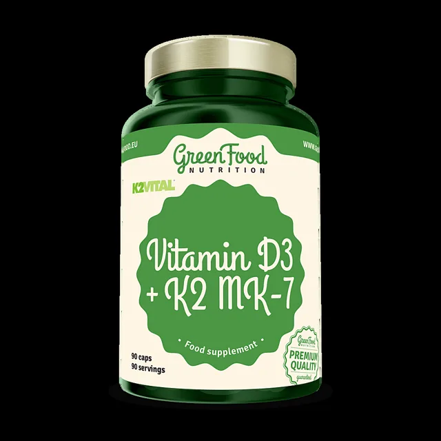 GREENFOOD NUTRITION Vitamin d3 + k2 mk-7 vital delta 90 kapslí