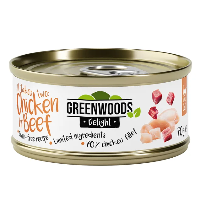Greenwoods Delight Chicken Fillet and Beef 24 x 70 g