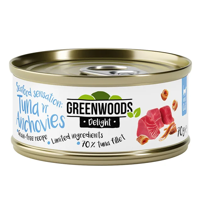 Greenwoods Delight Tuna Fillet and Anchovies 6 x 70 g