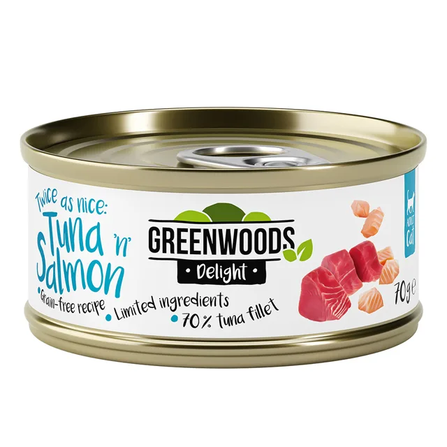Greenwoods Delight Tuna Fillet and Salmon 6 x 70 g