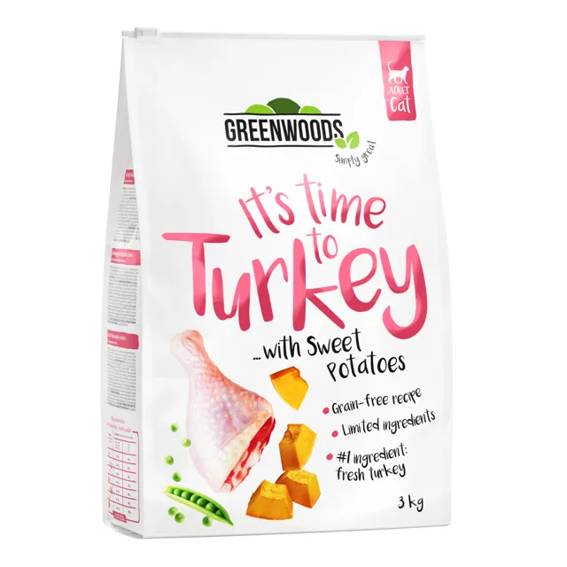 Greenwoods krůta a batáty s hráškem a dýní  3 x 3 kg