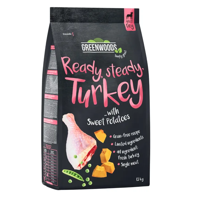 Greenwoods krůta s batáty, hráškem a dýní 2 x 12 kg