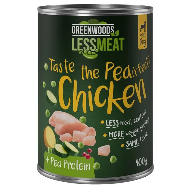 Greenwoods Less Meat Peas s vydatným hráškem 6 x 400 g - hovězí