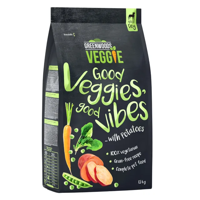 Greenwoods Veggie batáty a brambory s hráškem, karotkou a špenátem 12 kg