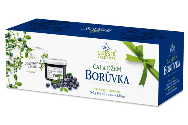 Grešík Čaj & Džem BORŮVKA dárková kazeta