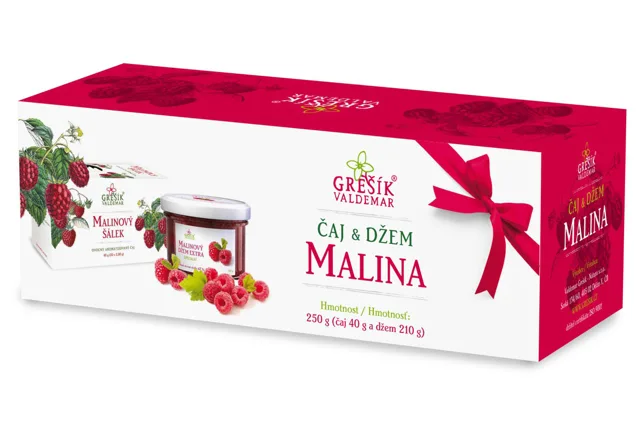 Grešík Čaj & Džem MALINA dárková kazeta