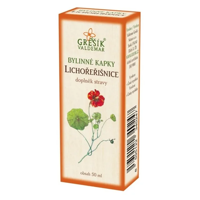 GREŠÍK Lichořeřišnice bylinné kapky 50 ml