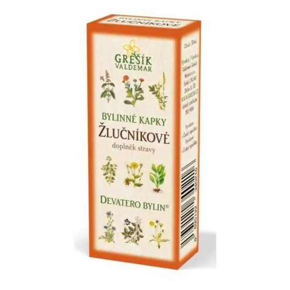 GREŠÍK Žlučníkové kapky devatero bylin 50 ml