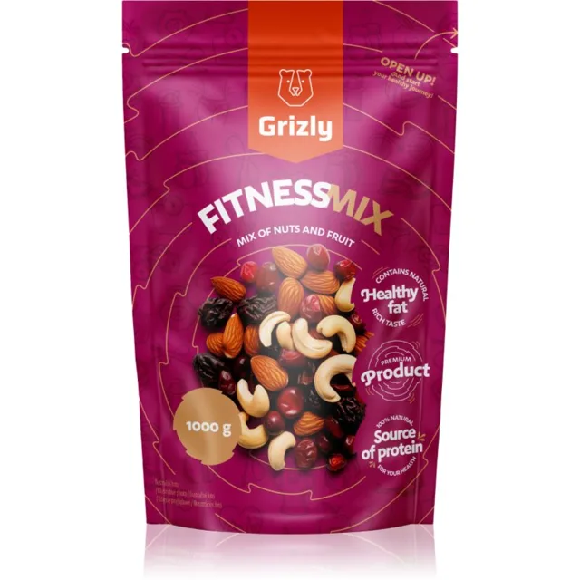 Grizly Fitness směs směs ořechů a sušených plodů 1000 g