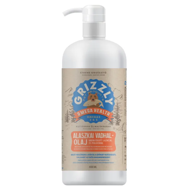 GRIZZLY Salmon oil plus Lososový olej pro psy a kočky 1000 ml