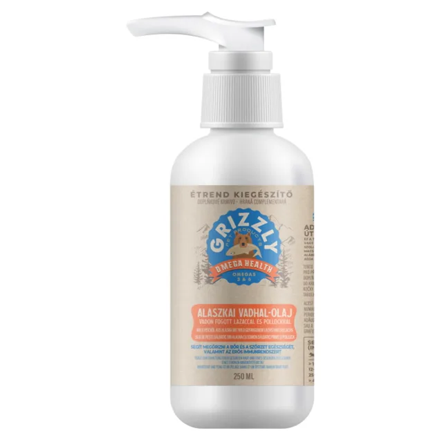 GRIZZLY Salmon oil plus Lososový olej pro psy a kočky 250 ml