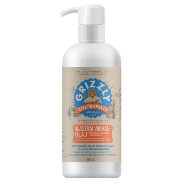 GRIZZLY Salmon oil plus Lososový olej pro psy a kočky 500 ml