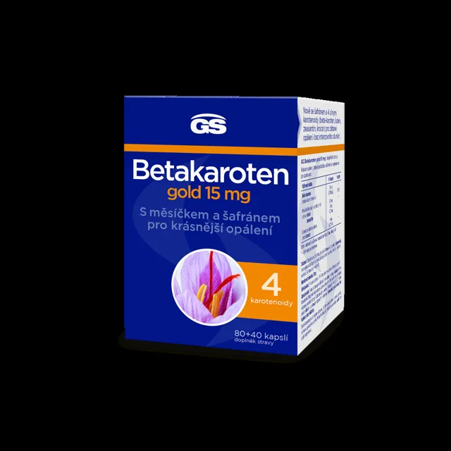 GS Betakaroten gold 15 mg 80 + 40 kapslí