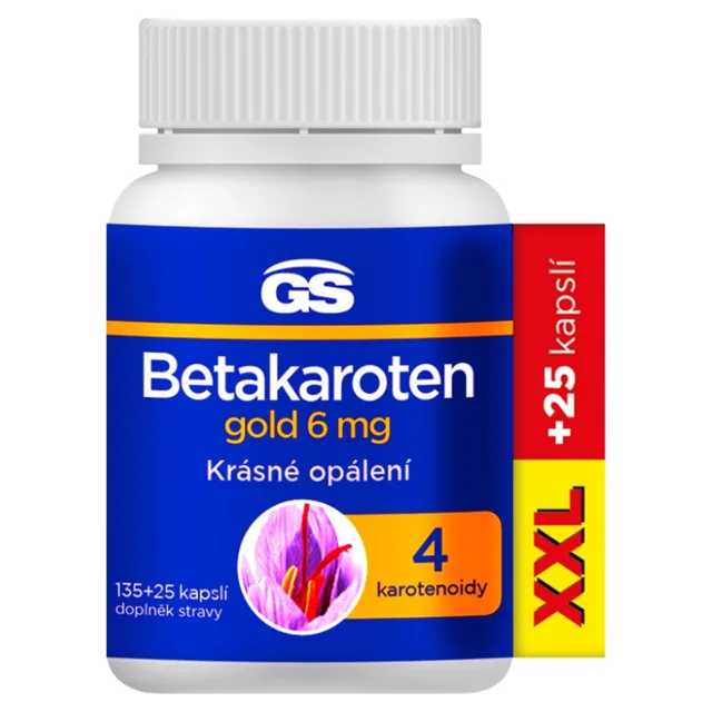 GS Betakaroten gold 6 mg XXL  135 + 25 kapslí