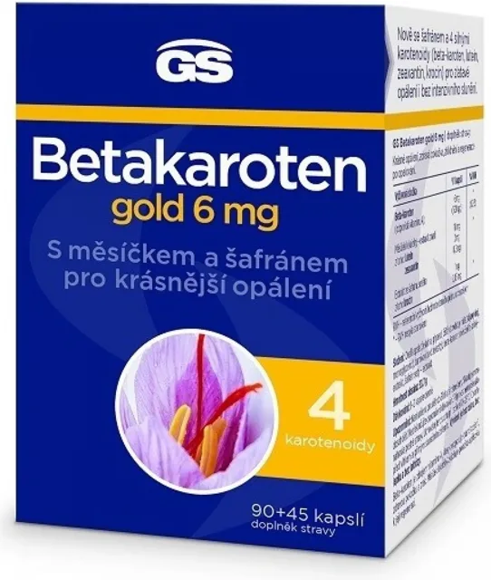 GS Betakaroten gold 6mg 90+45 kapslí
