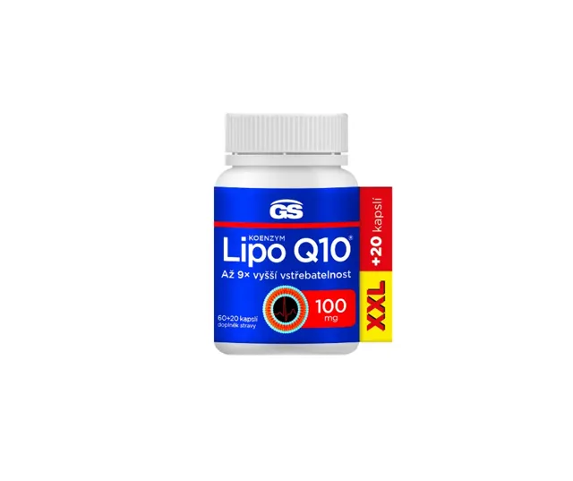 GS Koenzym Lipo Q10 100 mg 80 kapslí