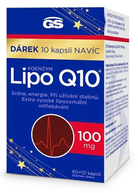 GS Koenzym Lipo Q10 100mg 60+10 kapslí