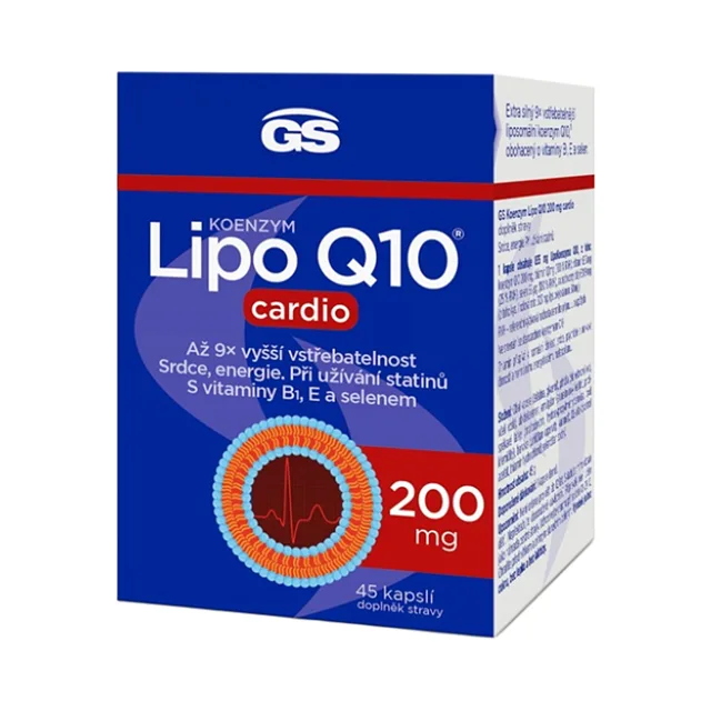GS Koenzym Lipo Q10 200 mg cardio 45 kapslí