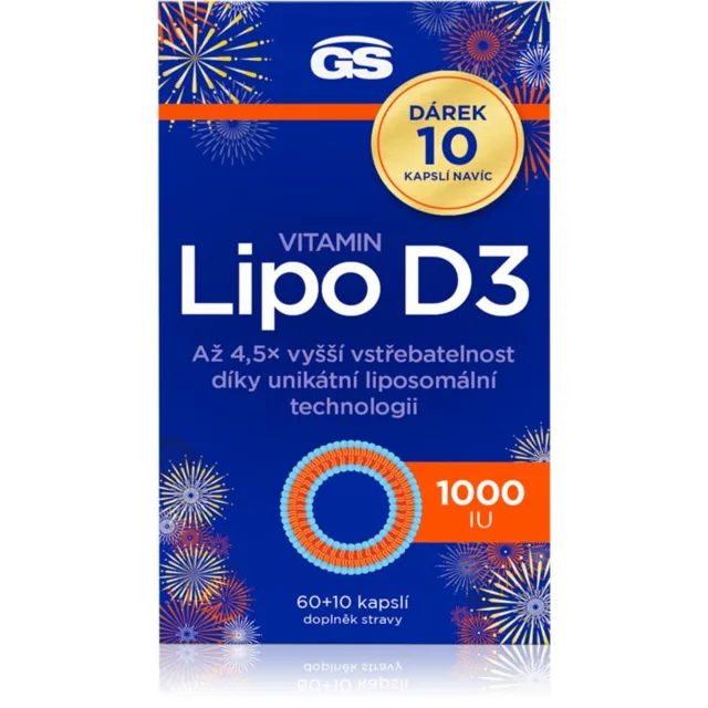 GS Lipo D3 1000 IU kapsle s vitamínem D 70 cps
