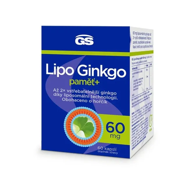 GS Lipo Ginkgo paměť+ 60 kapslí