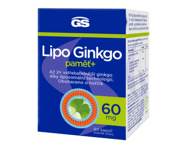 GS Lipo Ginkgo paměť+ 60mg cps.90