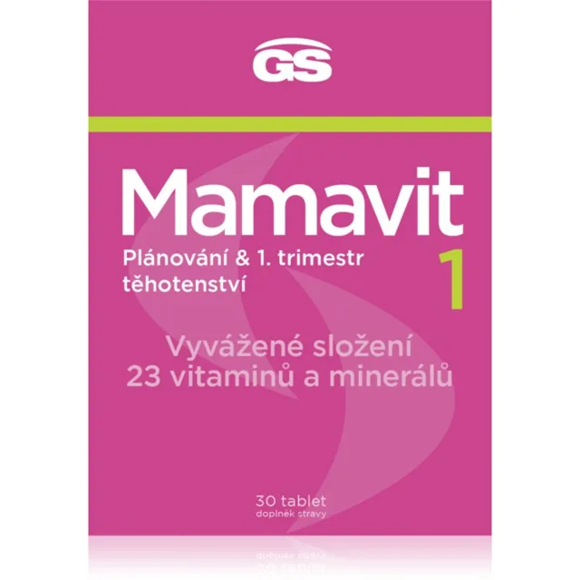 GS Mamavit 1 Plánování a 1. trimestr tablety pro ženy těhotné, kojící nebo plánující těhotenství 30 tbl