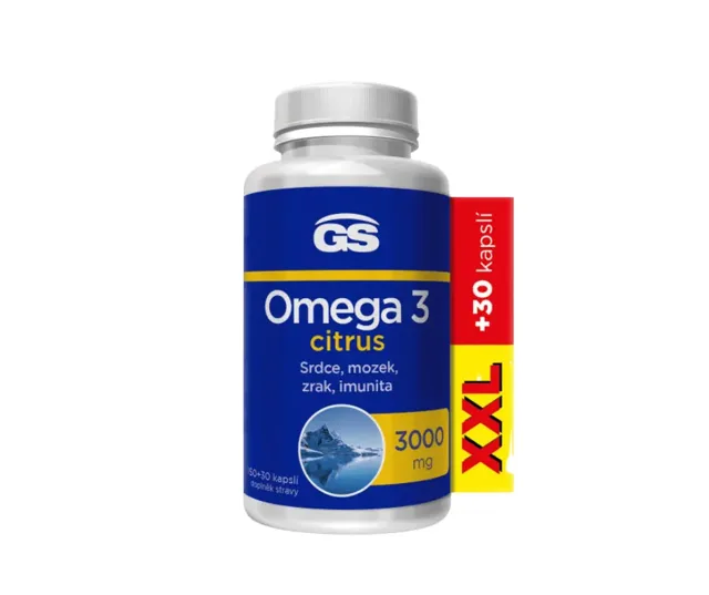 GS Omega 3 citrus 3000 mg 150+30 kapslí