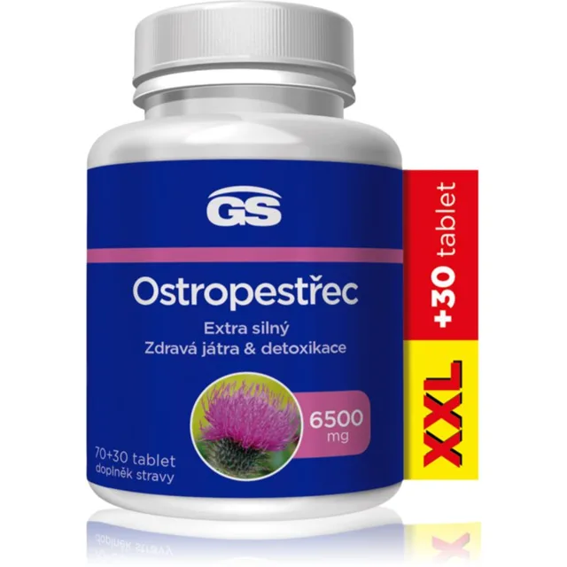 GS Ostropestřec tablety pro podporu detoxikace organismu 100 tbl