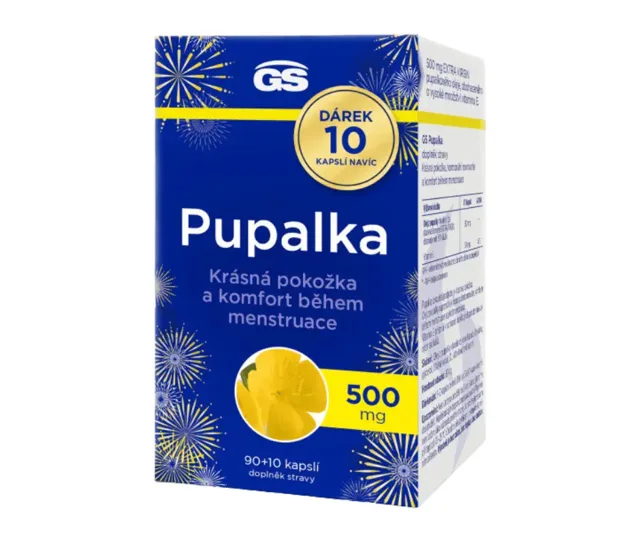 GS Pupalka 500mg 90+10 kapslí dárek