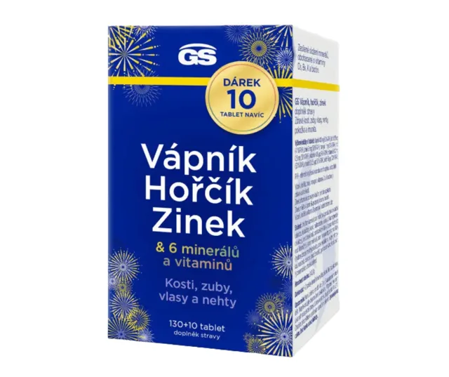 GS Vápník, hořčík, zinek 140 tablet