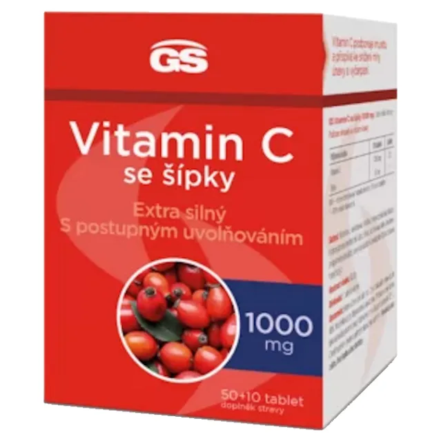 GS Vitamin C 1000 mg se šípky 50 + 10 tablet