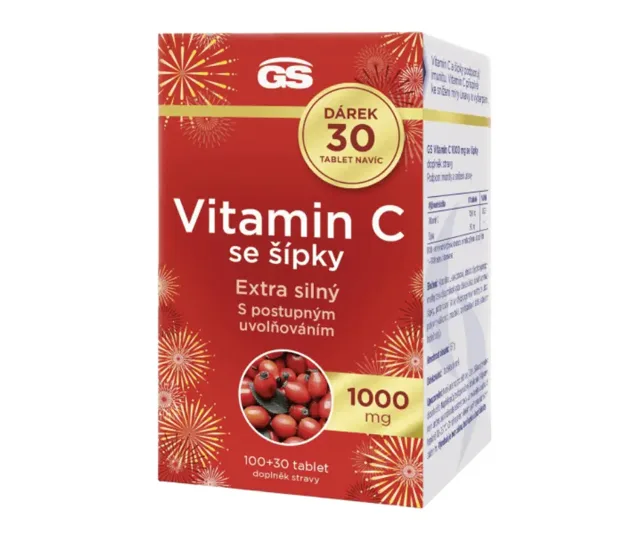 GS Vitamin C1000 se šípky 100+30 tablet