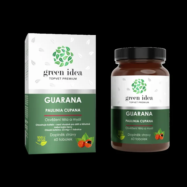 Guarana – bylinný extrakt – 60 kapslí – Green idea