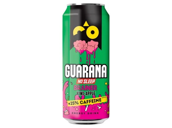 Guarana No Sleep Brainer Kiwi-Apple energetický nápoj 500 ml