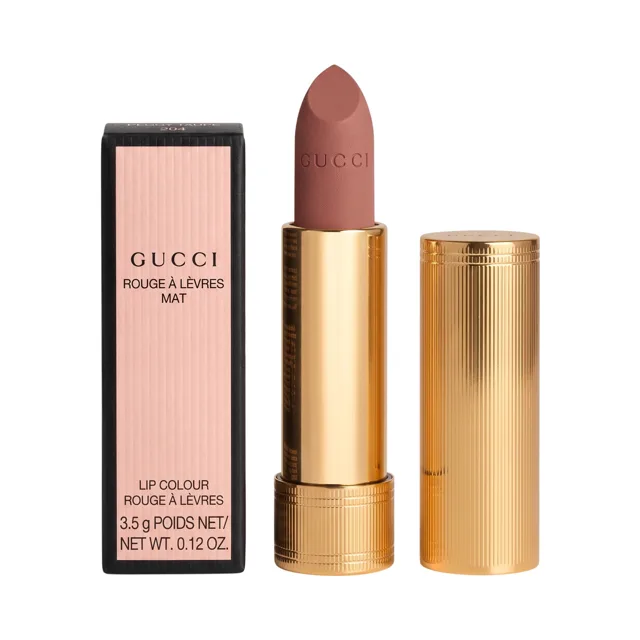 Gucci Beauty Rouge à Lèvres Matte Lipstick matná rtěnka, Peggy Taupe 204, 3,5 g (mírně poškozená krabice)