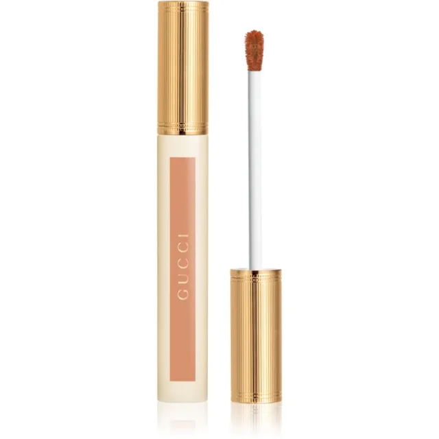Gucci Gucci Beauty Glow Oil-In-Water Tint Liquid Lipstick lesklá hydratační tekutá rtěnka odstín 130 Elsa Hazel 6.5 ml