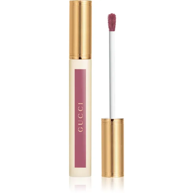 Gucci Gucci Beauty Glow Oil-In-Water Tint Liquid Lipstick lesklá hydratační tekutá rtěnka odstín 225 Marianne Mauve 6.5 ml
