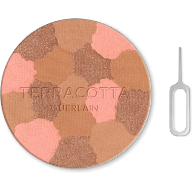 GUERLAIN Terracotta Light bronzující rozjasňující pudr – náhradní náplň odstín 02 Medium Cool 10 g