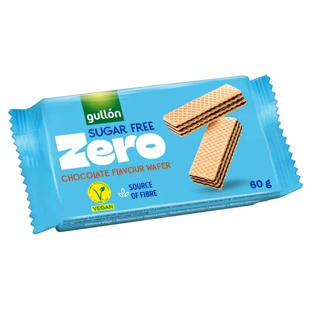 GULLÓN Choco Wafer oplatky plněné čokoládovým krémem se sladidly 60 g