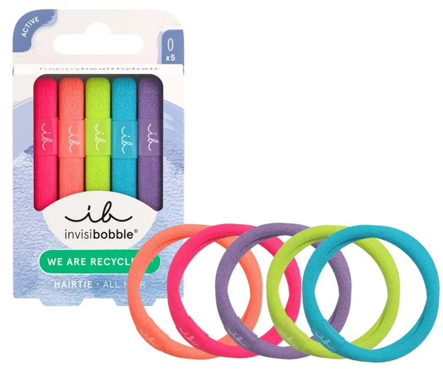 Gumičky do vlasů Invisibobble Hair Tie Neon Glow - 5 ks + dárek zdarma