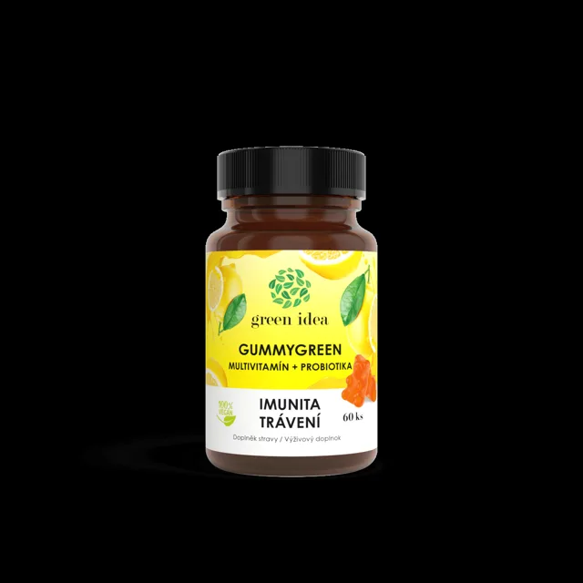 Gummygreen - Multivitamin + probiotika 60 ks - Green idea