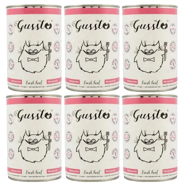 GUSSTO Cat Fresh Beef  6x400 g
