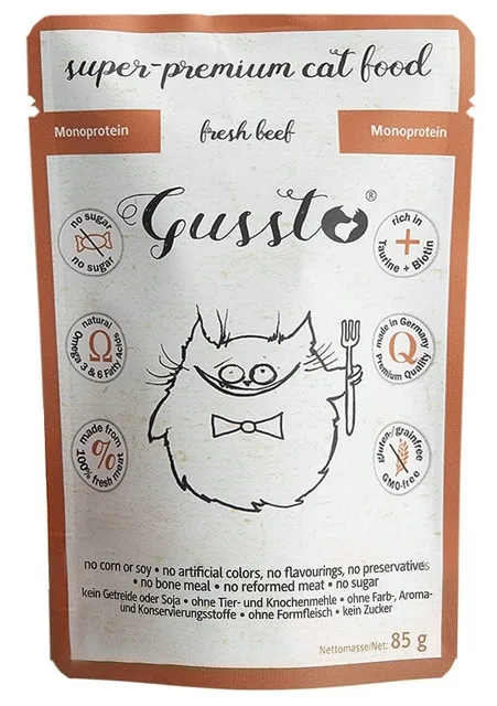 GUSSTO Cat Fresh Beef 85g kapsička pro kočky