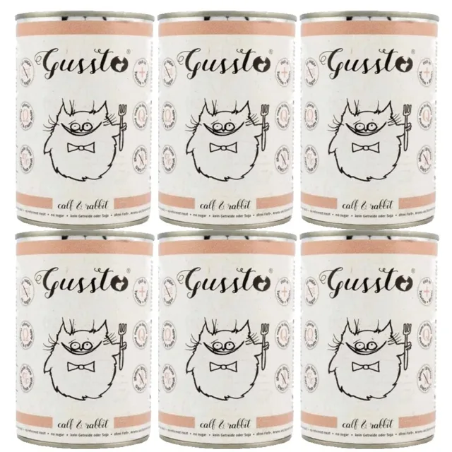 GUSSTO Cat Fresh Calf &amp; Rabbit 6x400 g