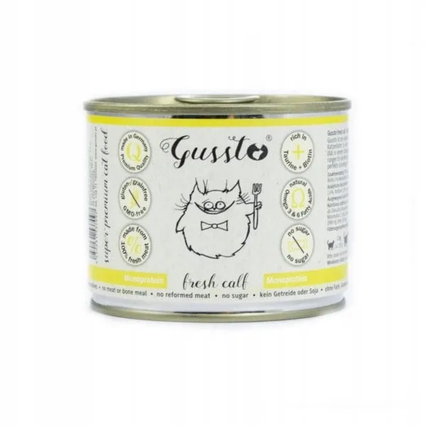 GUSSTO Cat Fresh Calf čerstvé telecí 200g