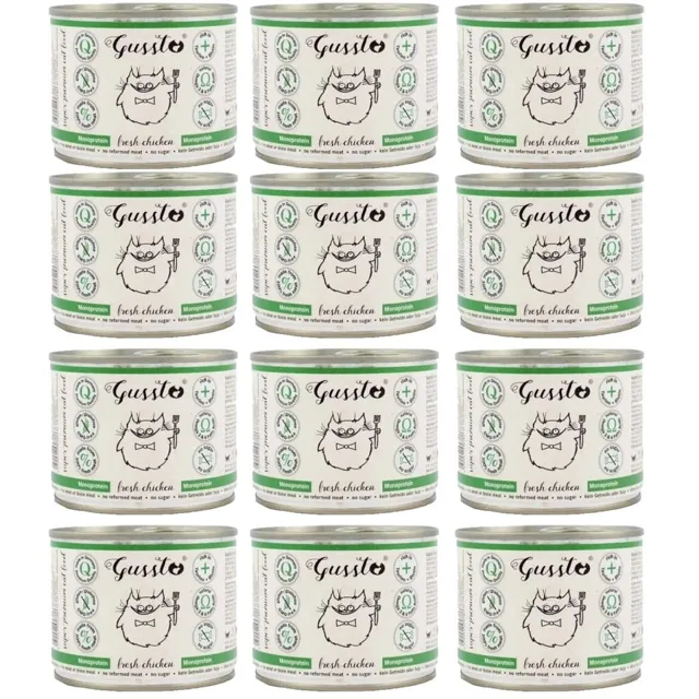 GUSSTO Cat Fresh Chicken 12x200 g