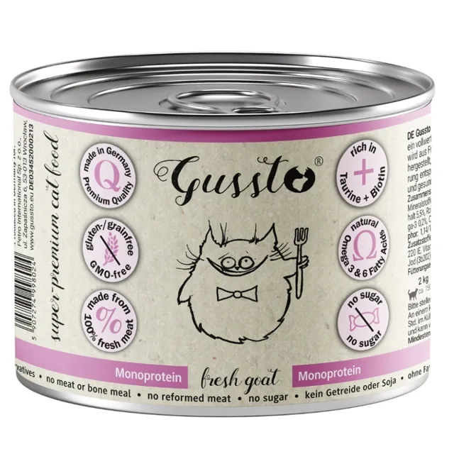 GUSSTO Cat Fresh Goat mokrá krmiva pro kočky s kozím masem 200g