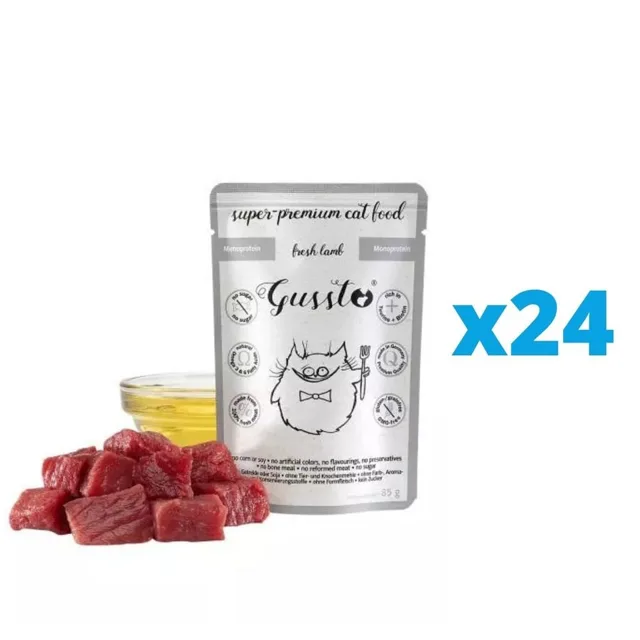 GUSSTO Cat Fresh Lamb 24x85 g