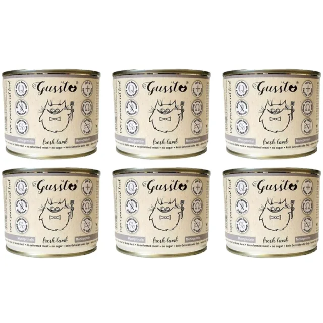 GUSSTO Cat Fresh Lamb 6x200 g