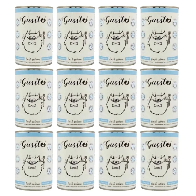 GUSSTO Cat Fresh Salmon 12x400 g